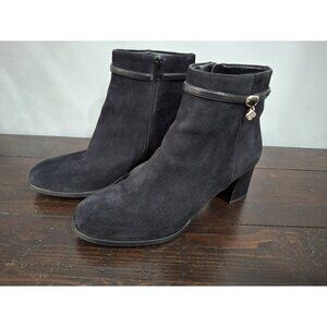 Kate Spade New York Madison  Black Suede Leather Booties/Pre-owned, Sz. 9B EUC